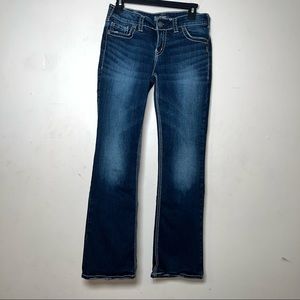 Silver Jeans Co Womens Suki Mid Slim Boot Dark Wash size W30 L31